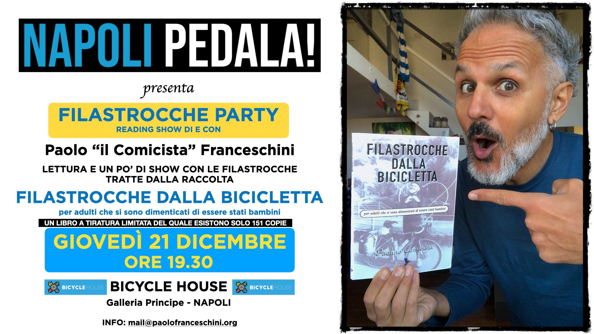 Al momento stai visualizzando Filastrocche party – presentazione del libro di Paolo “il Comicista” Franceschini